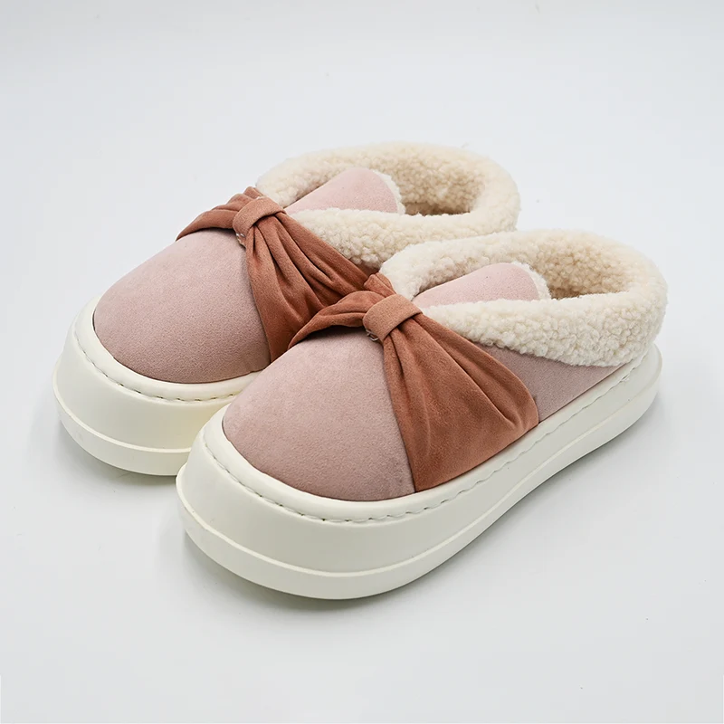 Bow Knot Cotton Slippers