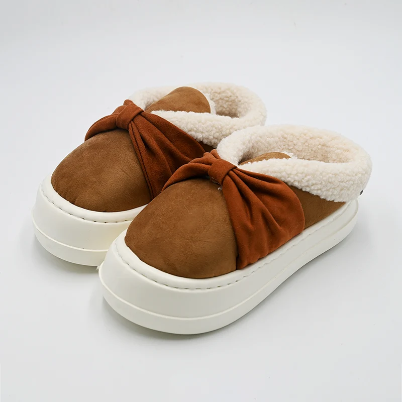 Bow Knot Cotton Slippers